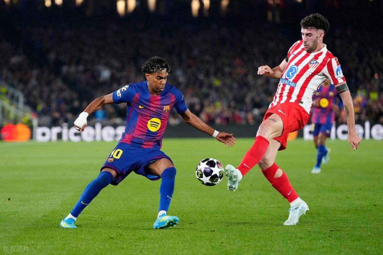 欧冠1/4决赛次回合:马德里竞技vs巴塞罗那,亚马尔单挑大都会防线的极限考验夜